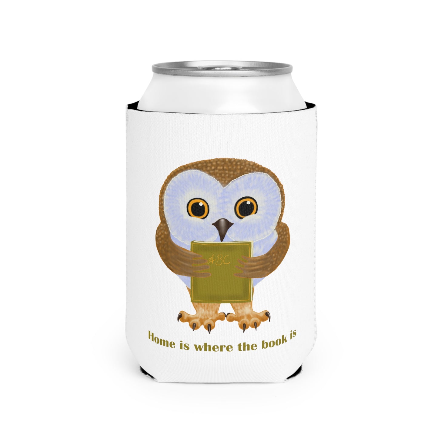 Home Is Where the Book Is Can Cooler Sleeve