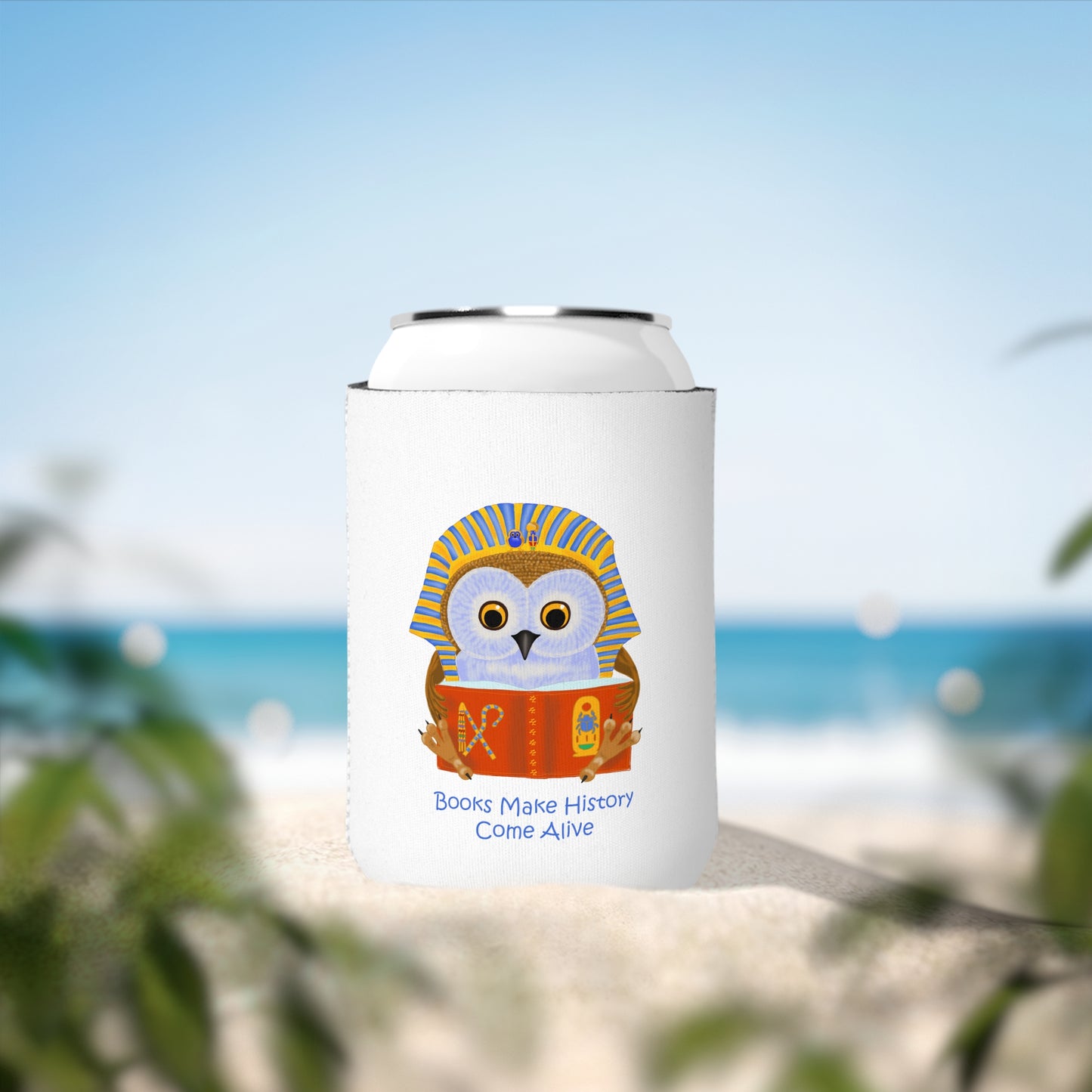 Books make history come alive Can Cooler Sleeve
