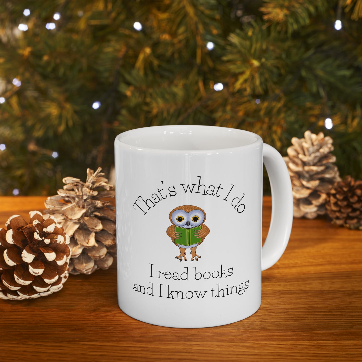 I Read Books and I know Things Ceramic Mug 11oz