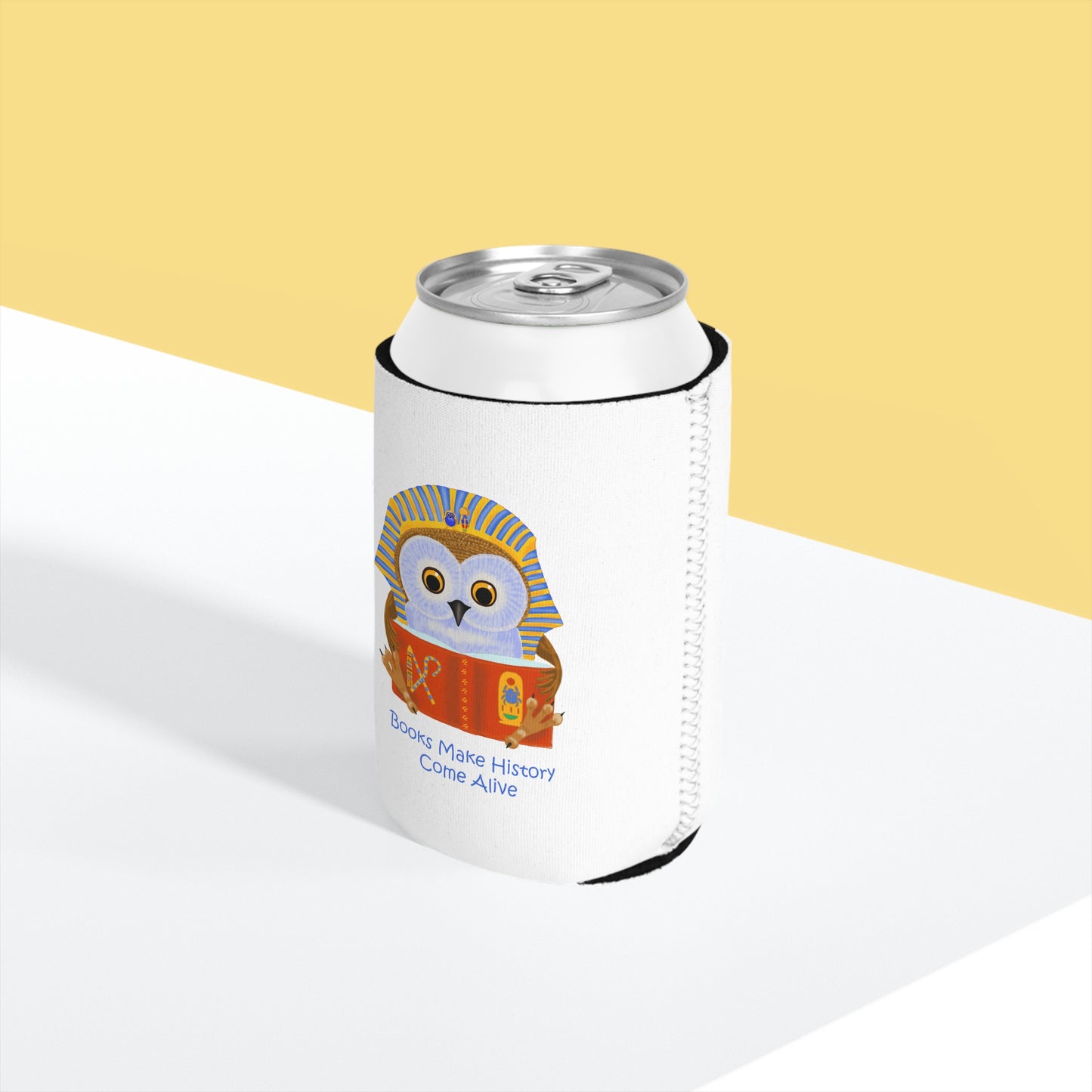 Books make history come alive Can Cooler Sleeve