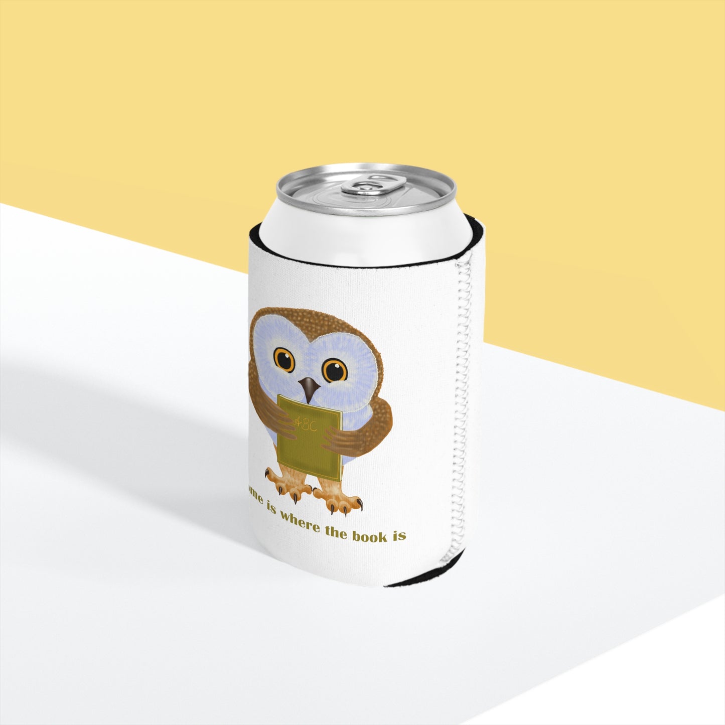 Home Is Where the Book Is Can Cooler Sleeve
