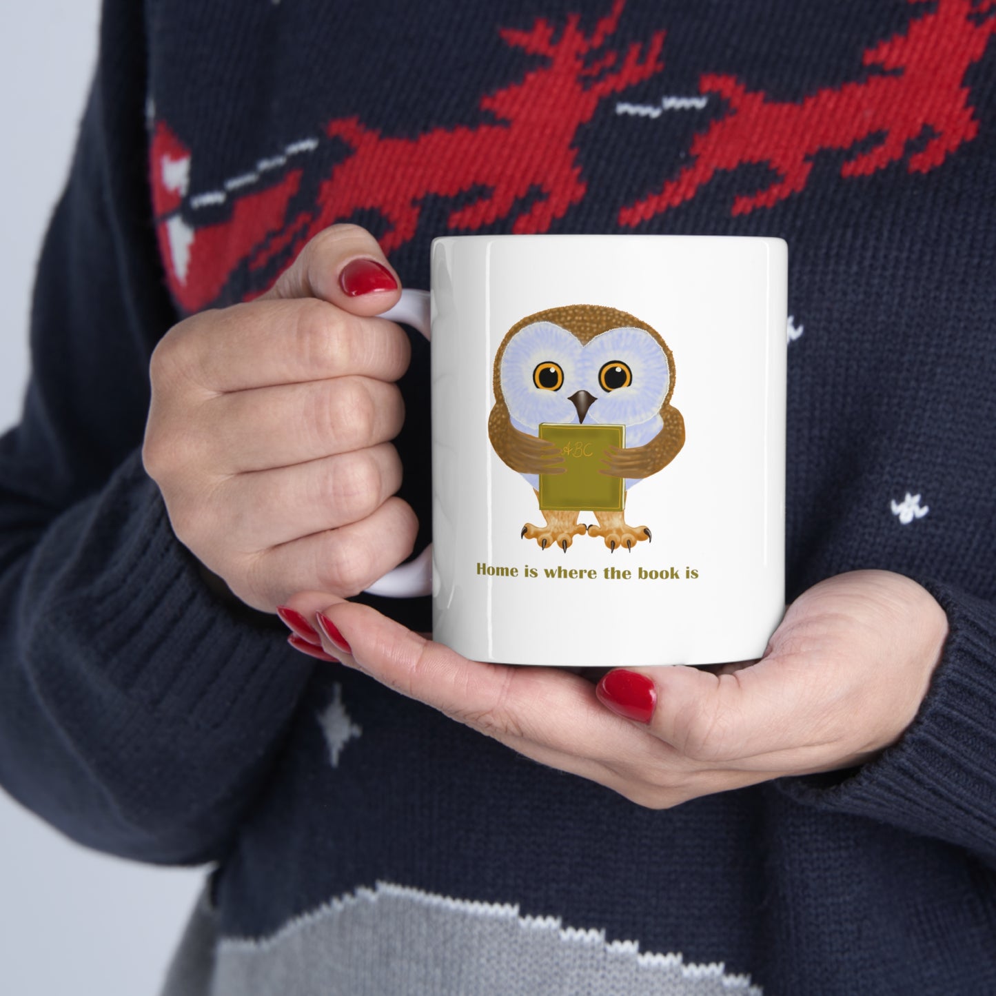 Home is Where the Book Is Ceramic Mug 11oz
