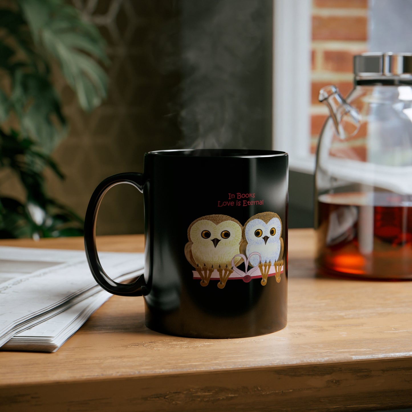 In Books Love Is Eternal 11oz Black Mug