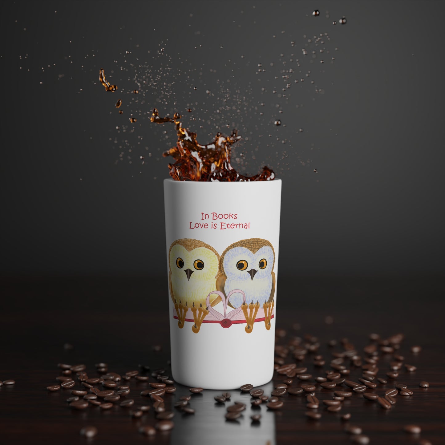 In Books Love Is Eternal Conical Coffee Mugs (3oz, 8oz, 12oz)