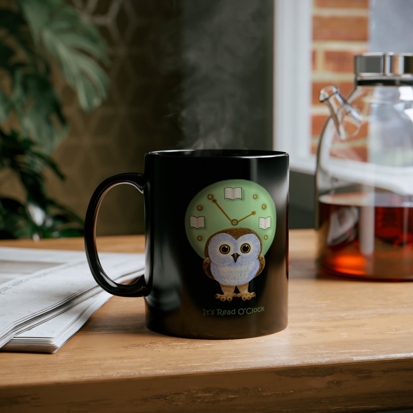It’s Read O’Clock 11oz Black Mug