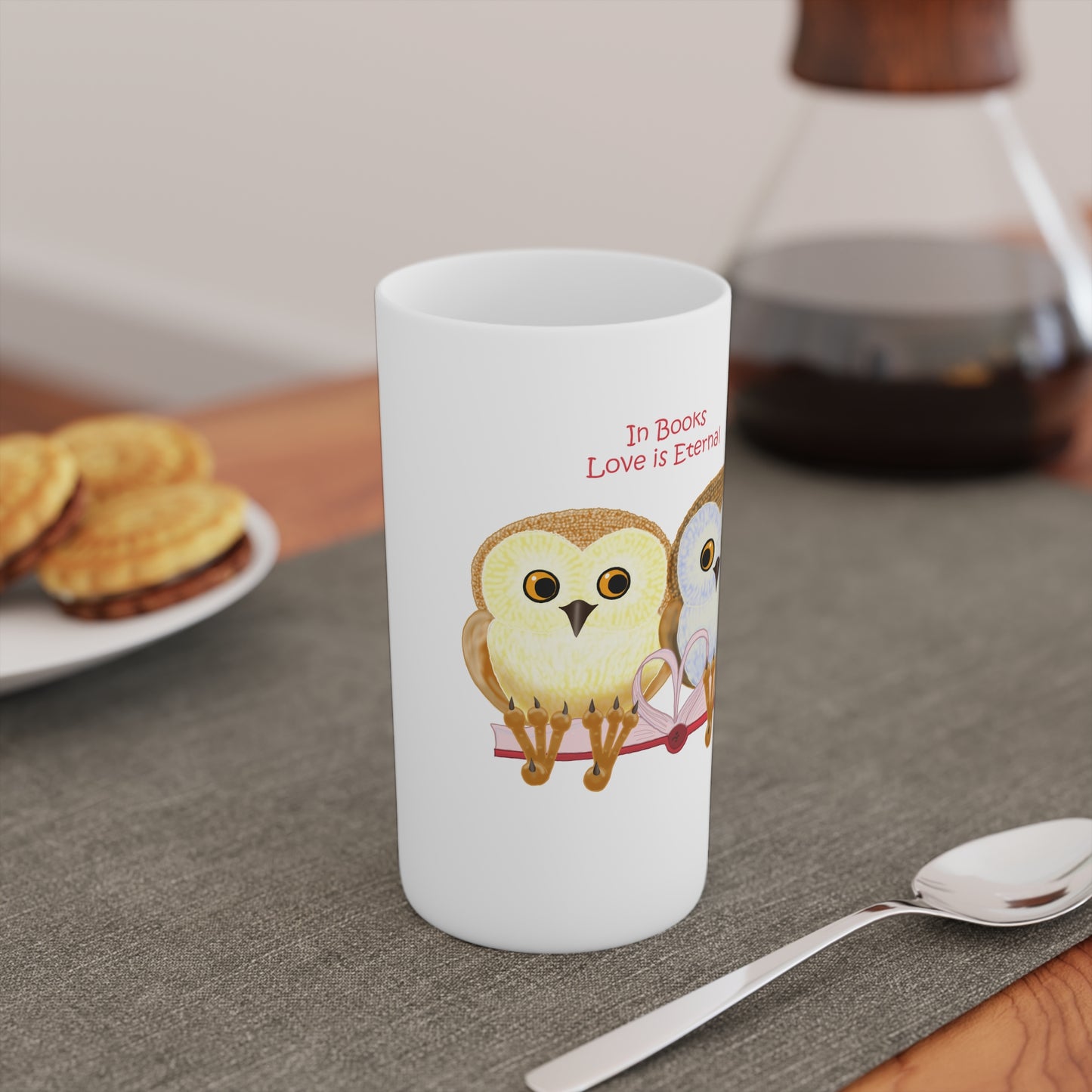 In Books Love Is Eternal Conical Coffee Mugs (3oz, 8oz, 12oz)