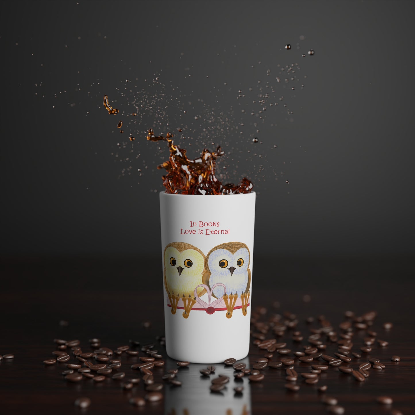 In Books Love Is Eternal Conical Coffee Mugs (3oz, 8oz, 12oz)