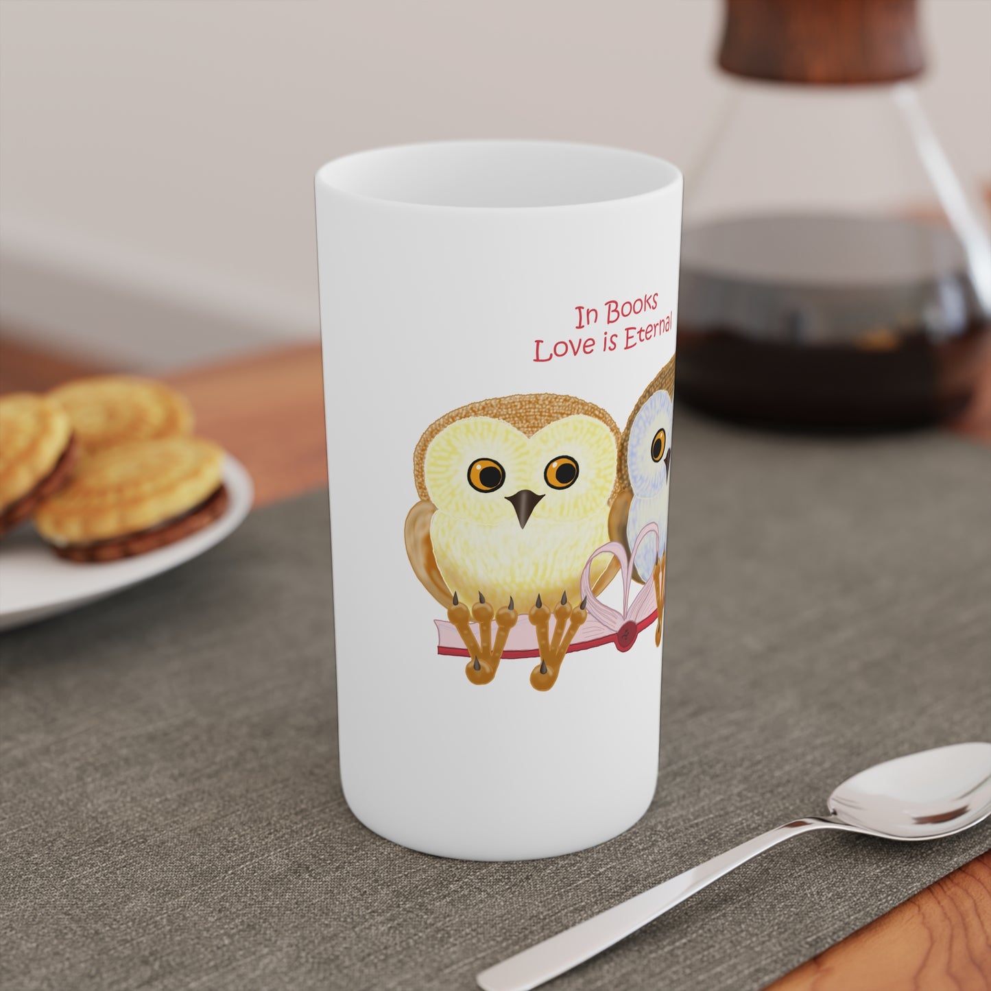 In Books Love Is Eternal Conical Coffee Mugs (3oz, 8oz, 12oz)