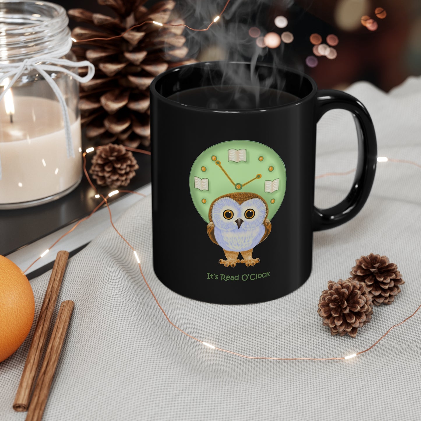 It’s Read O’Clock 11oz Black Mug