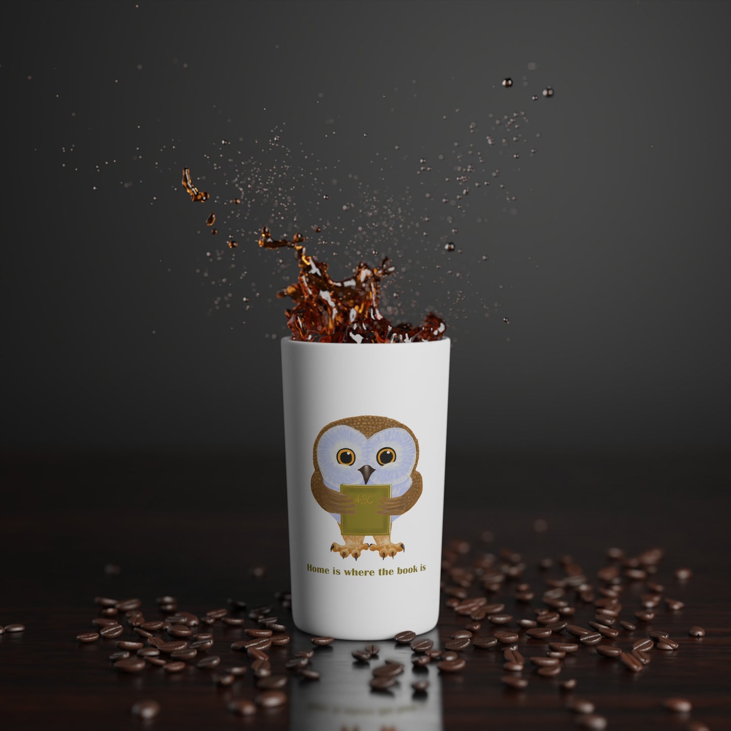 Home Is Where the Book Is Conical Coffee Mugs (3oz, 8oz, 12oz)