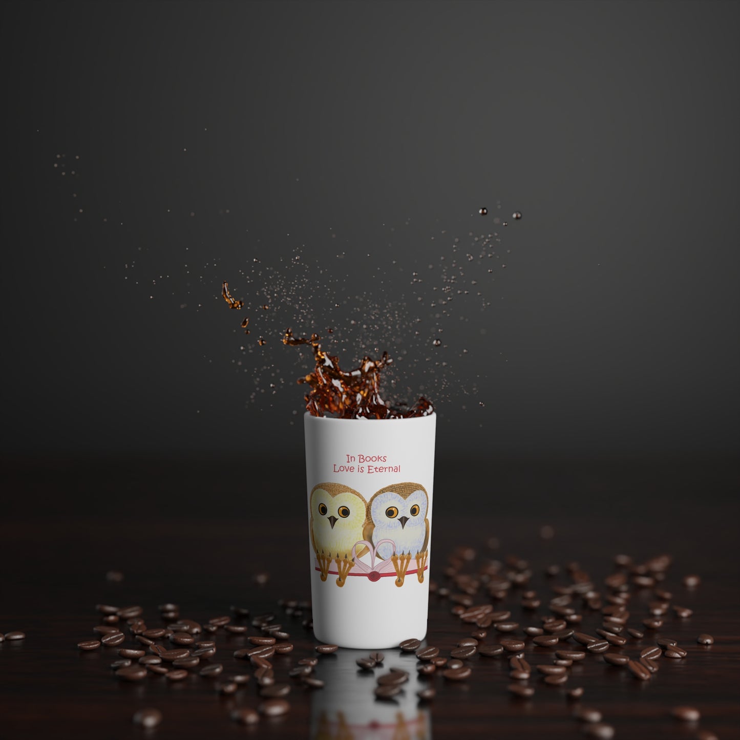 In Books Love Is Eternal Conical Coffee Mugs (3oz, 8oz, 12oz)