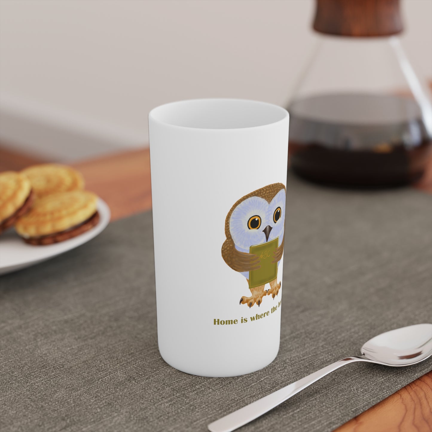 Home Is Where the Book Is Conical Coffee Mugs (3oz, 8oz, 12oz)