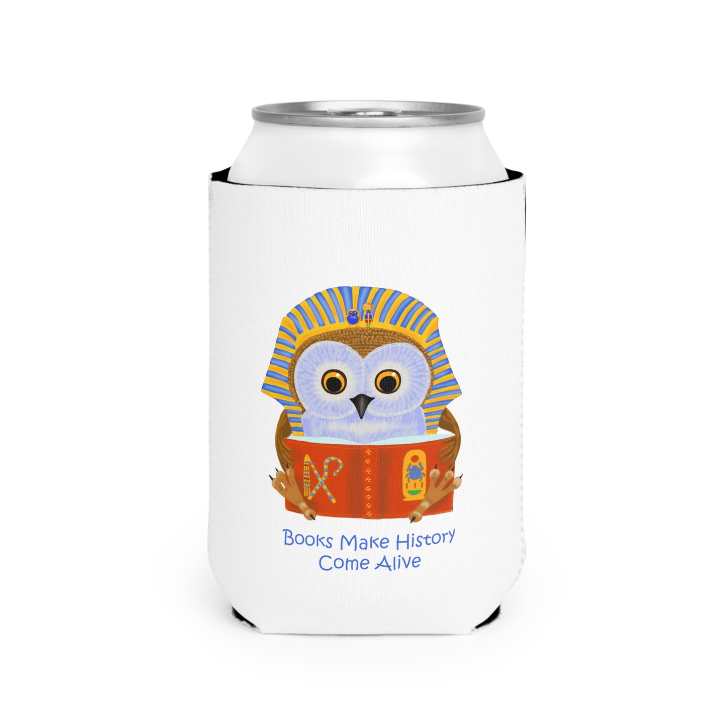 Books make history come alive Can Cooler Sleeve